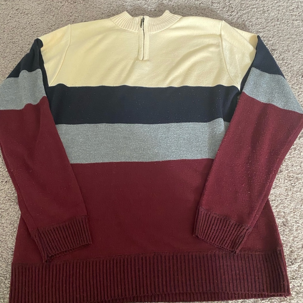 Colorblock Boys Zip Sweater
